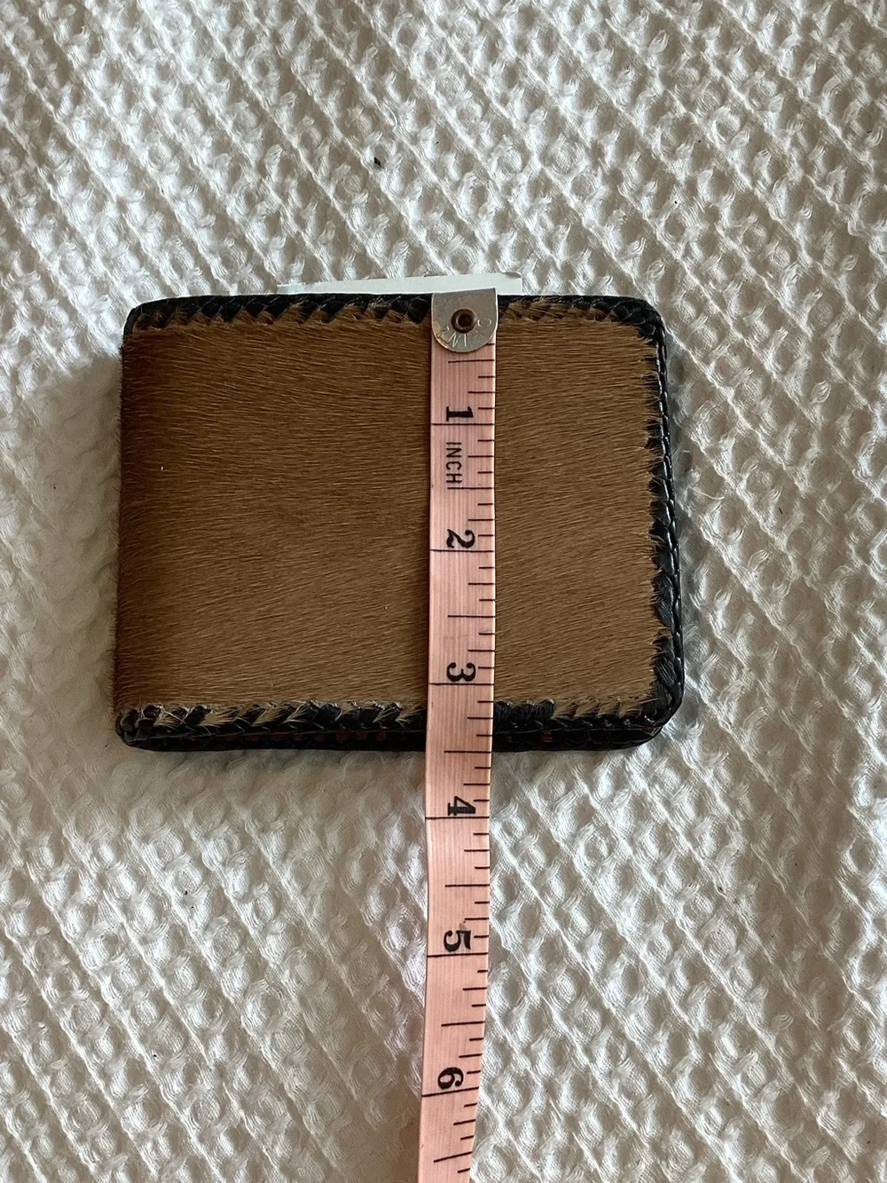 Men's Brown Hair-on Hide Bifold Wallet - Classic Leather Accent